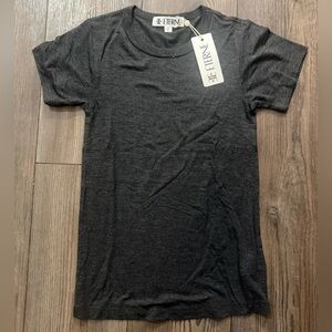 Eterne Butter Soft XS USA Made Charcoal Crewneck Tee NWT Rayon Spandex Blend